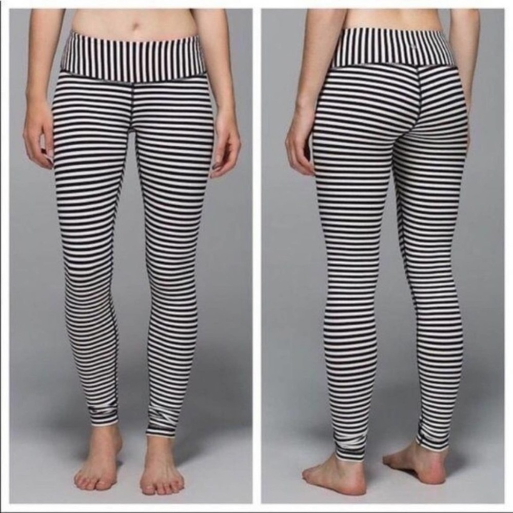 Rare Lululemon Wunder Under Narrow Stripe 6